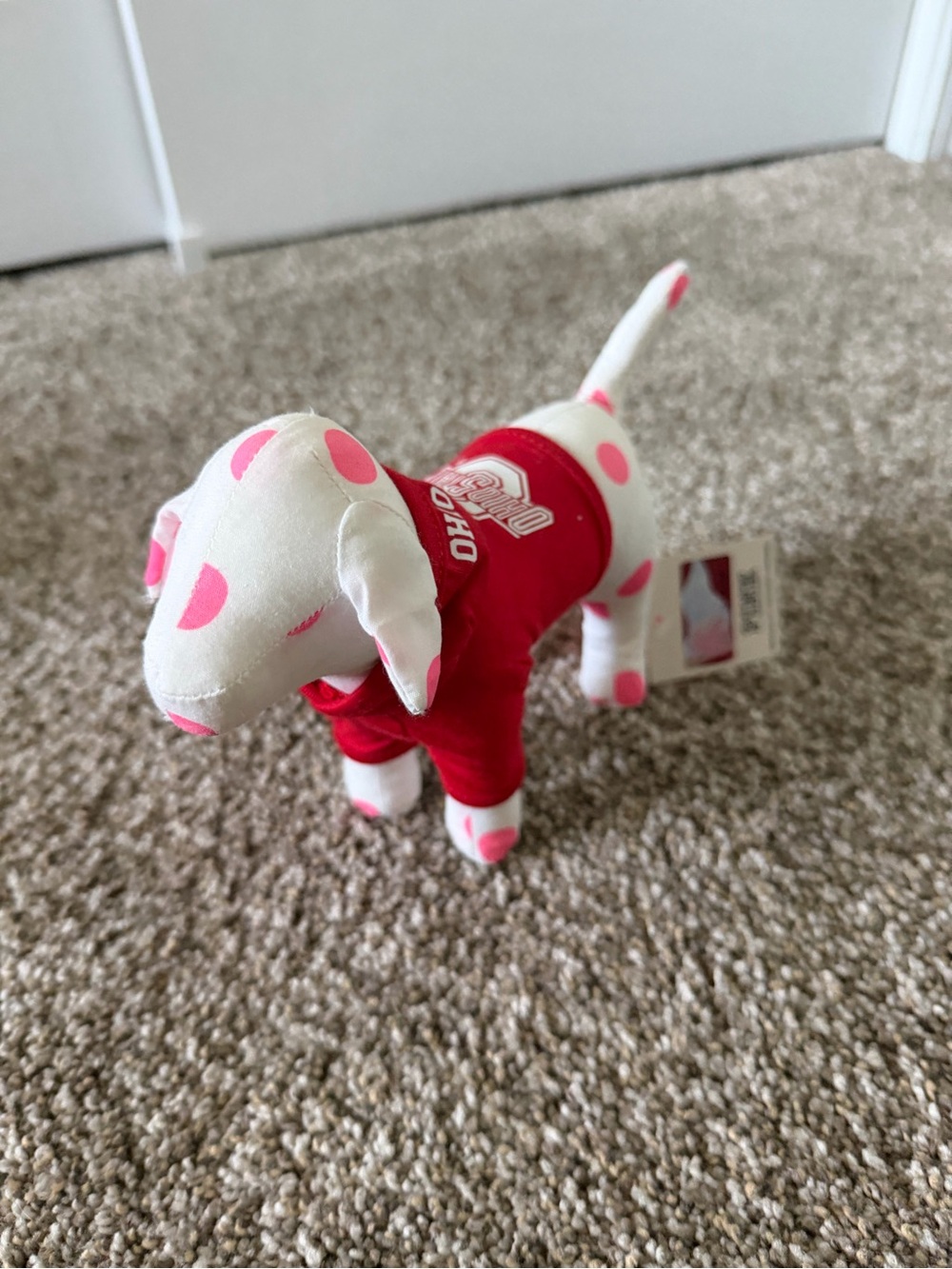 PINK Ohio State Plush Dog - NWT